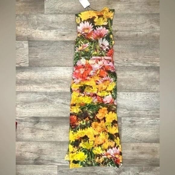 ZARA Draped Multicolor Midi Dress Blogger Fave NWT Size M - Picture 16 of 16